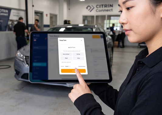 Citrin Connect dispatch technology in use at a dealership