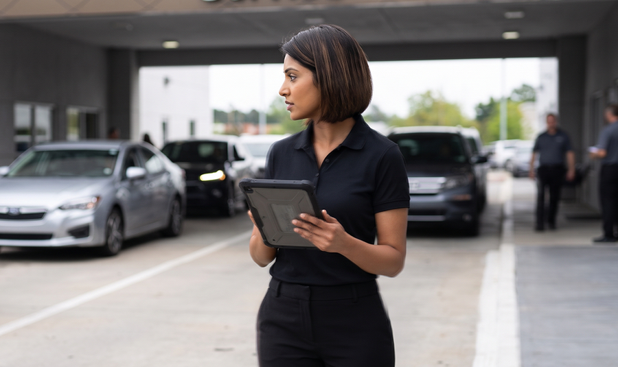 A Citrin team member updating a task in Citrin Connect — placeholder