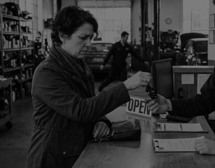 A dealership service manager buried in day-to-day staffing work